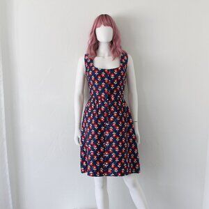 Vintage 60's Floral Quilted Dress by Boe Jests Darien, CT Size 14